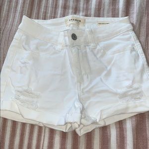 Pacsun white ripped shorts